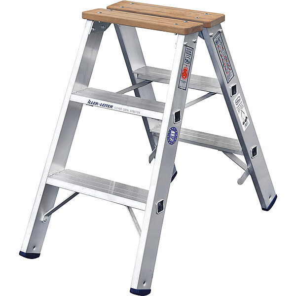 ILLER-LEITER Stufenstehleiter beidseit. 3 Stufen 51703